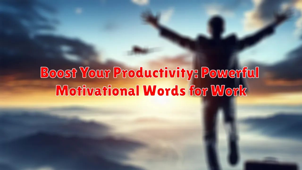 Boost Your Productivity: Powerful Motivational Words for Work