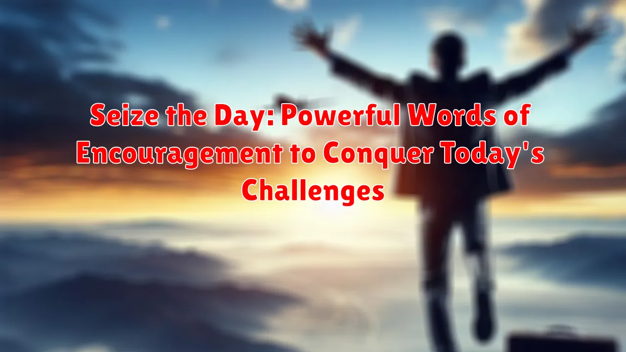 Seize the Day: Powerful Words of Encouragement to Conquer Today's Challenges
